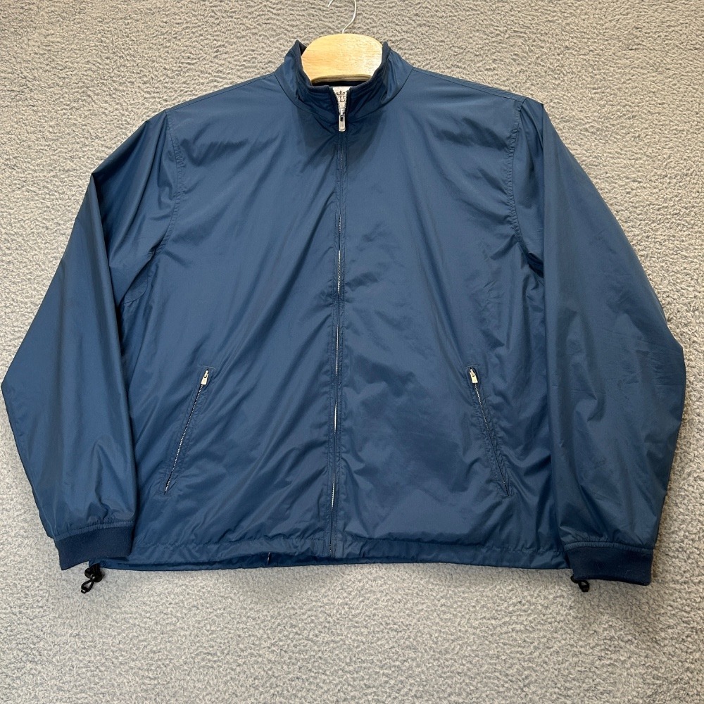 Peter‎ Millar Jacket Mens XXL Blue Full Zip Golf Windbreaker Lined Vented